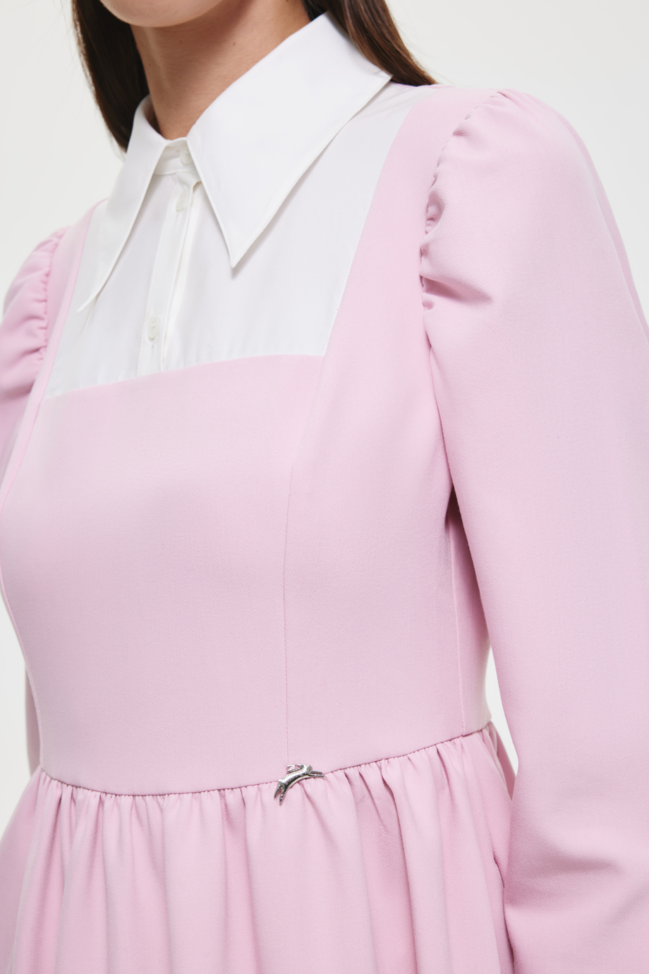 Платье с хлопковой кокеткой