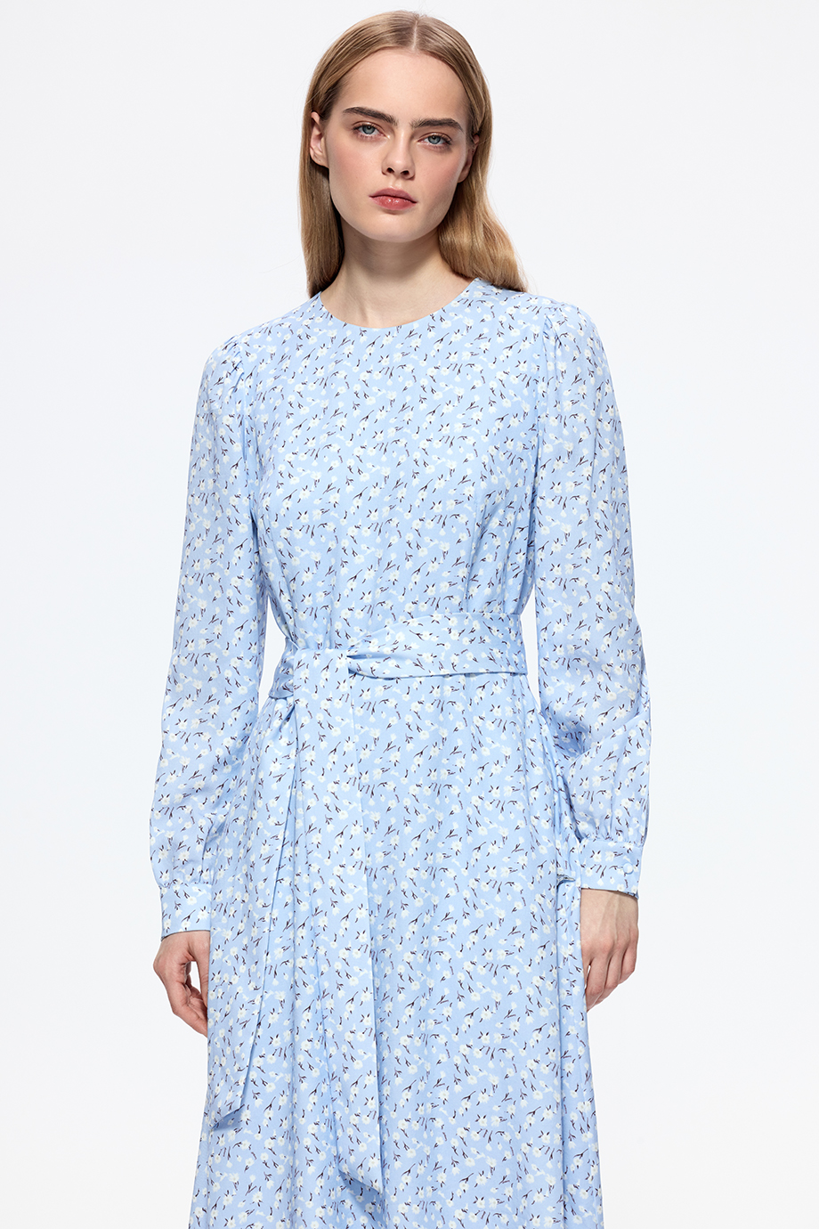 Платье из тенселя с принтом