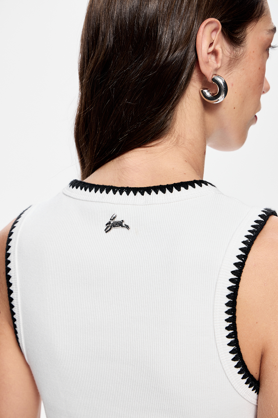 Топ трикотажный с вышивкой