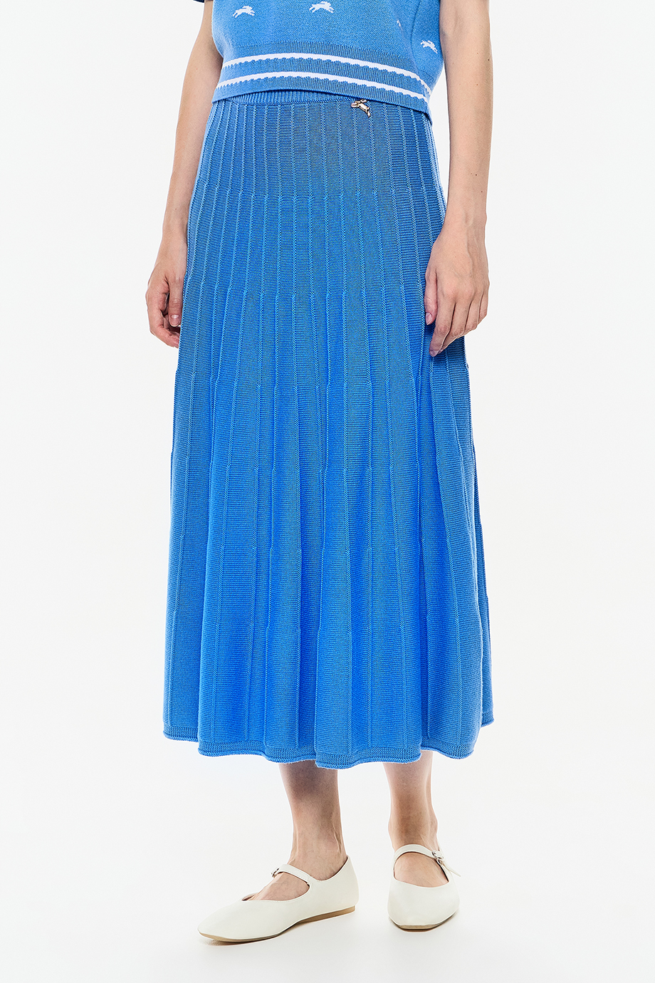 Юбка вязаная из смесового тенселя и кашемира