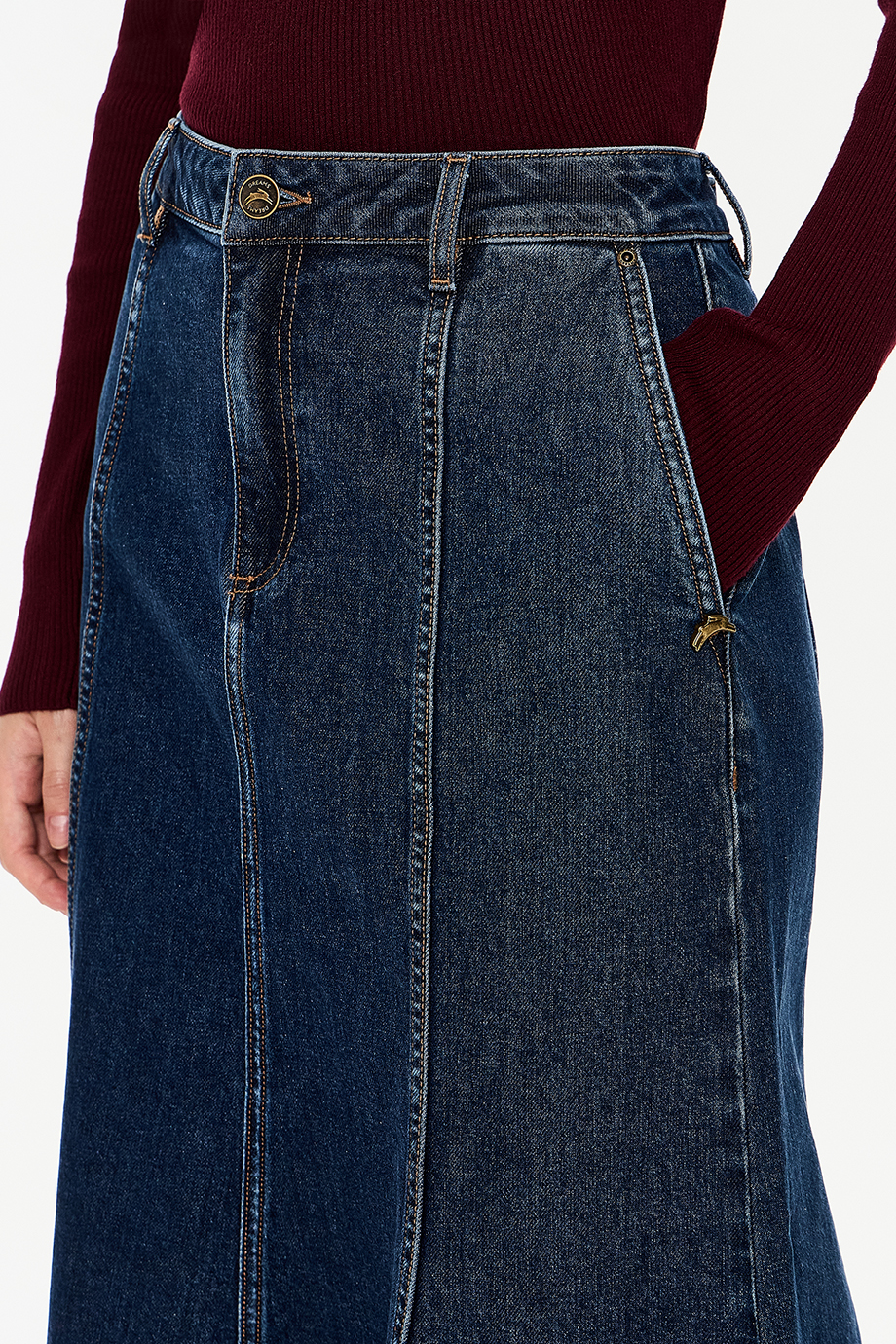 Юбка годе джинсовая