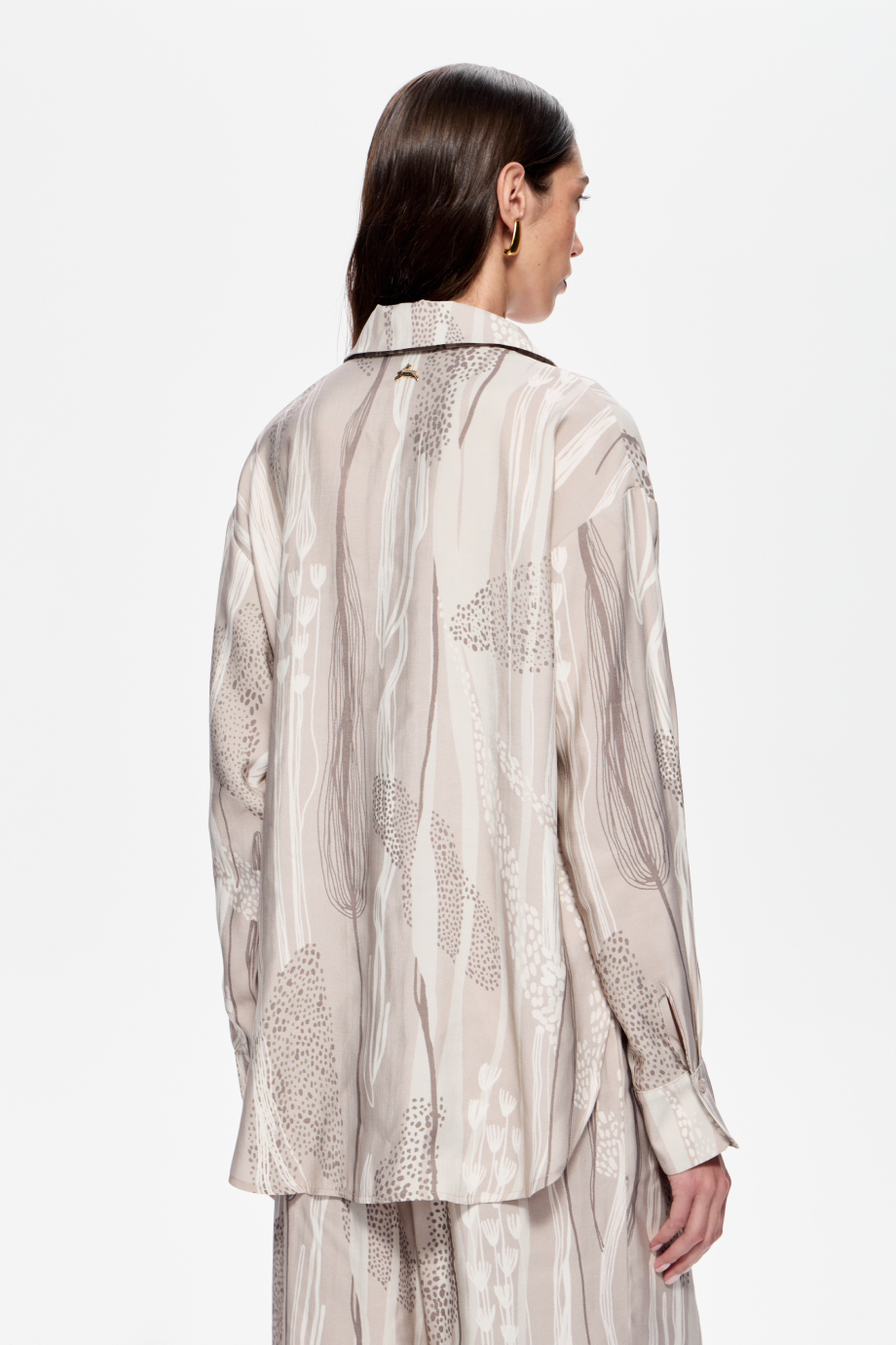 Блузка свободная с принтом