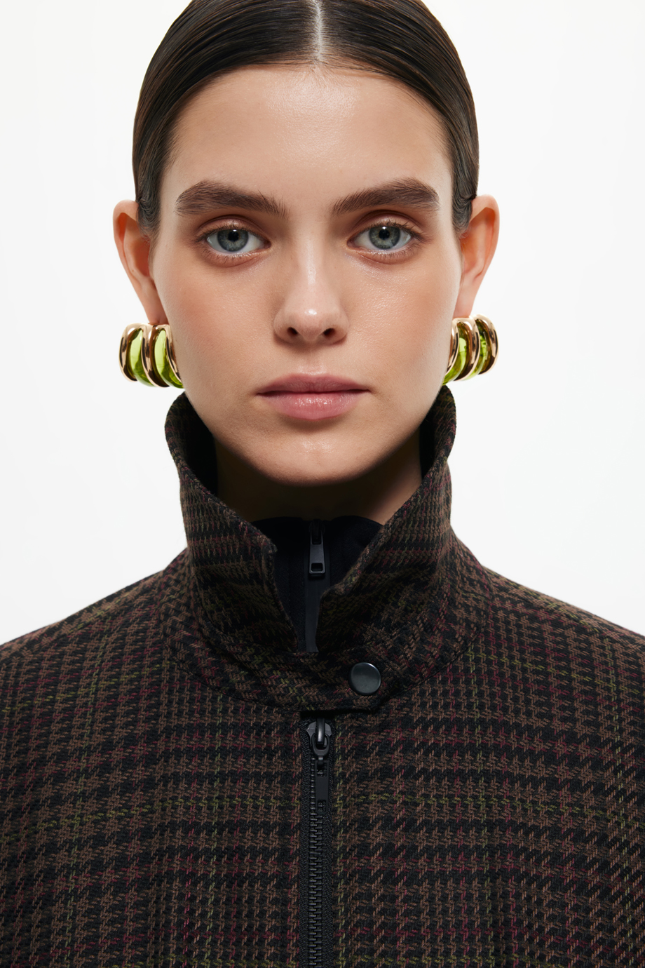 Жакет-бомбер в клетку