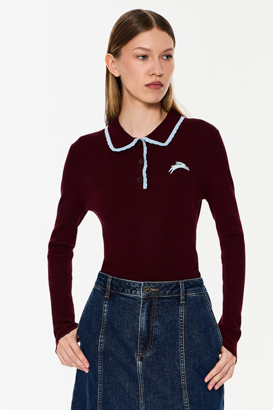 Джемпер-поло с вышивкой Джемпер-поло с вышивкой