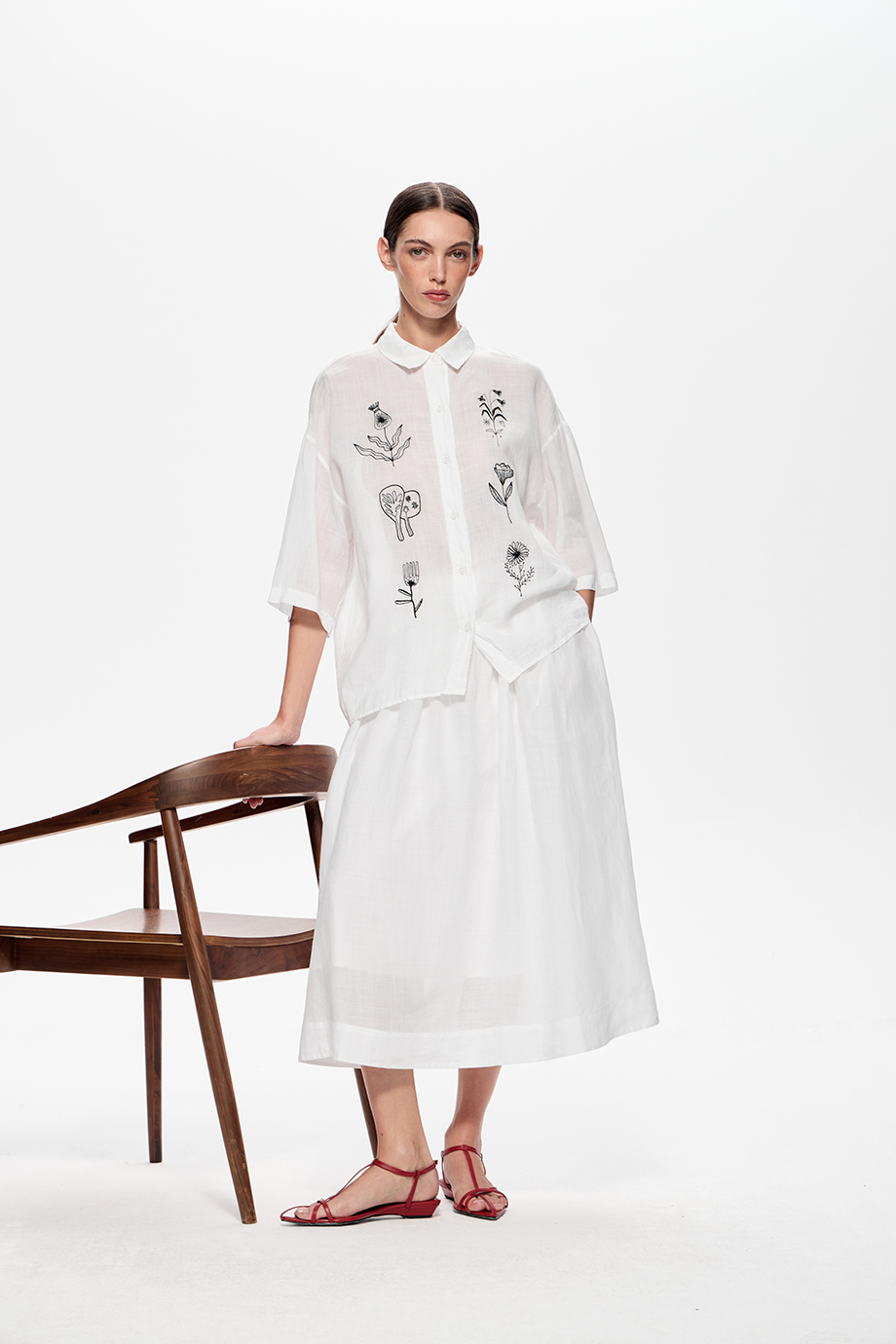 Юбка А-силуэта из крапивы