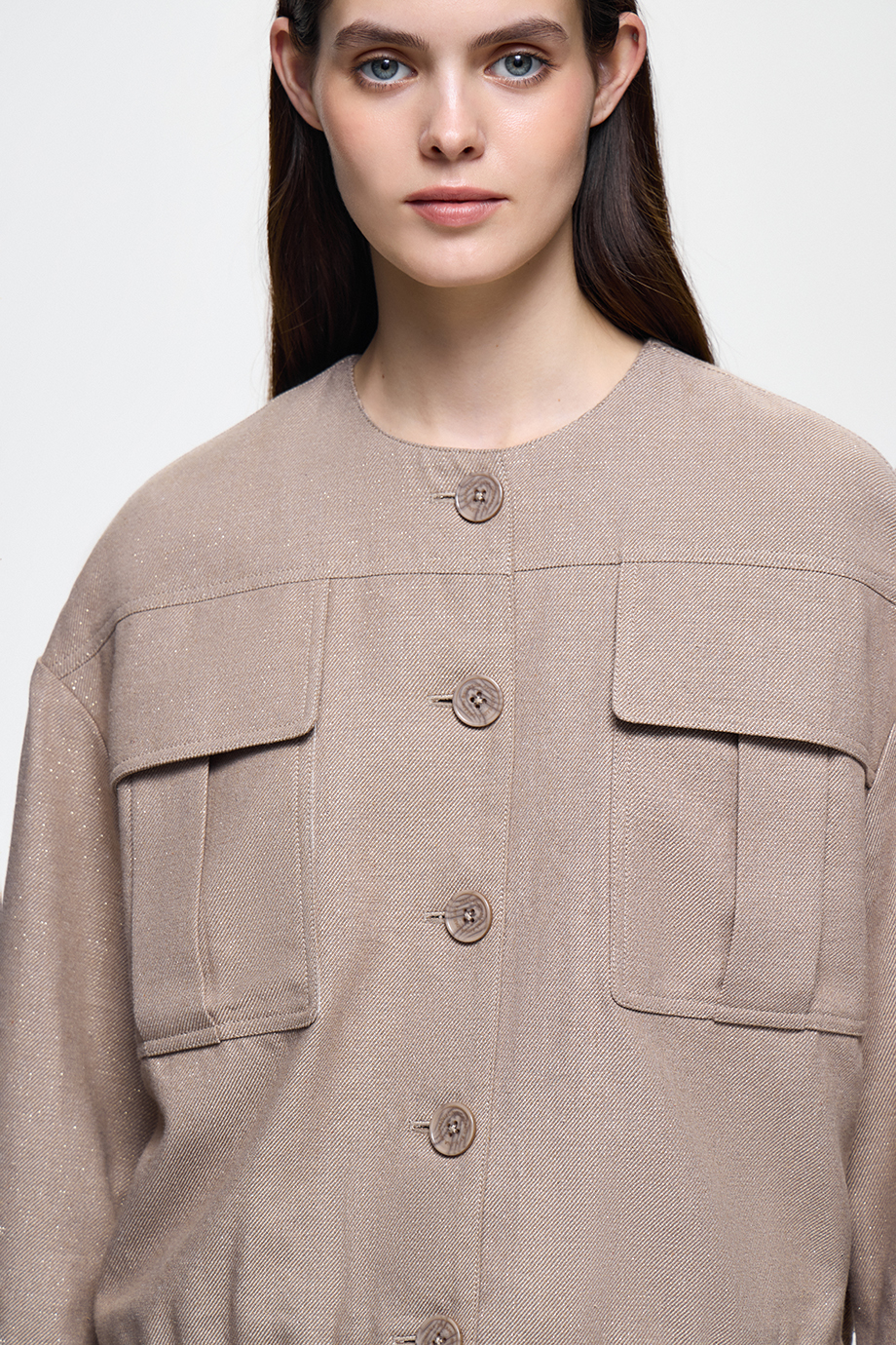 Жакет-бомбер с люрексом