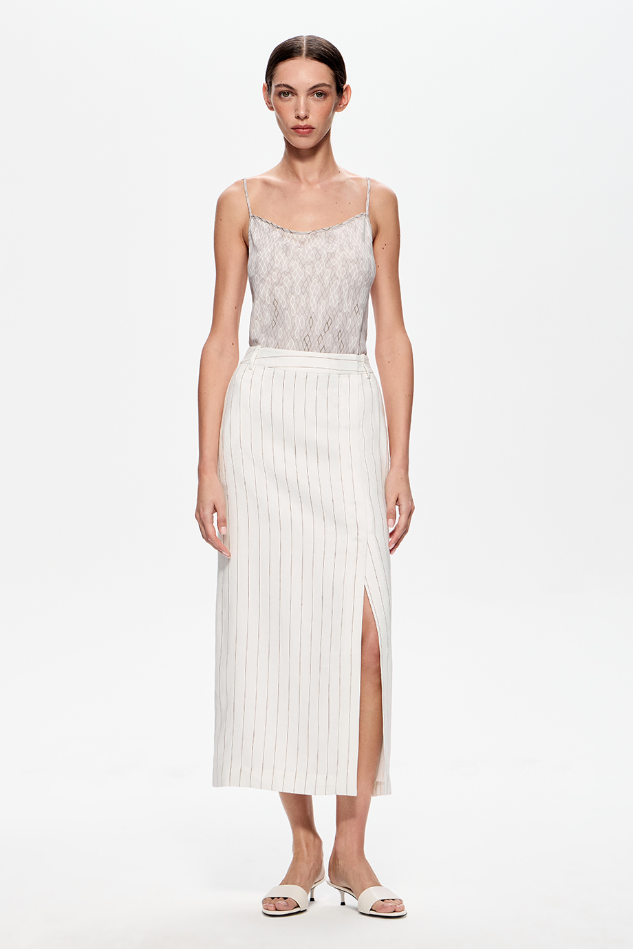 Юбка-карандаш из смесового льна