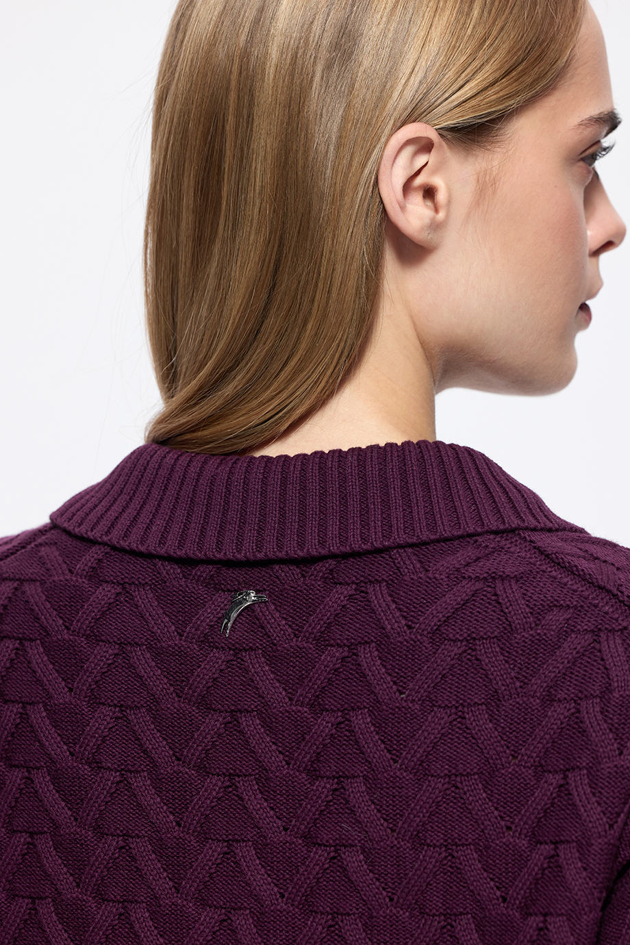 Джемпер-поло ажурный