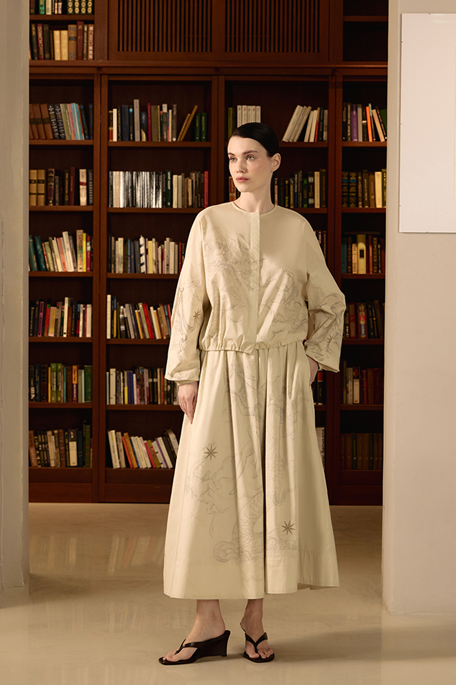 Юбка из хлопка с принтом «Вдохновение»