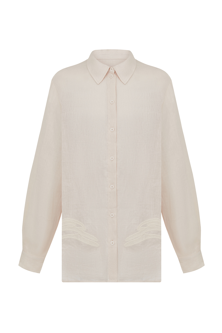 Льняная рубашка с вышивкой