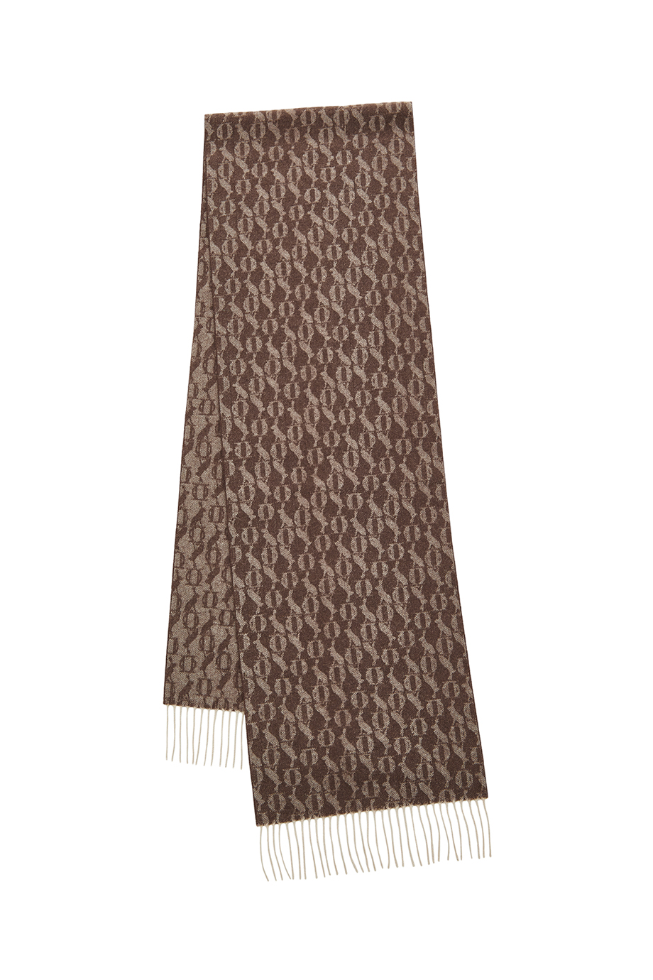 Шарф шерстяной с лого-паттерном