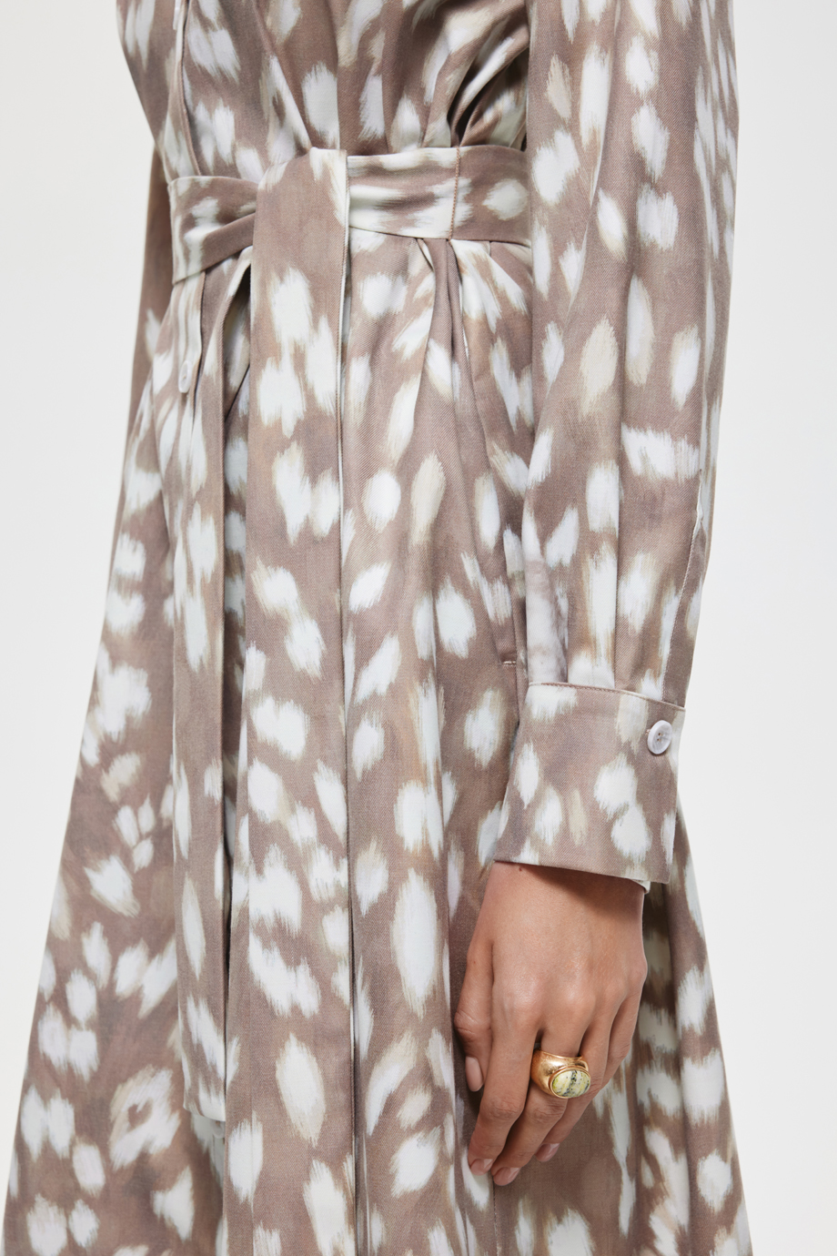 Платье-рубашка с принтом