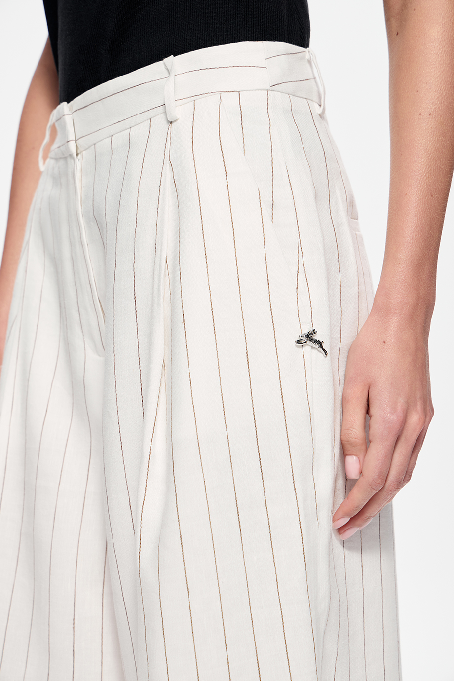 Шорты-бермуды из смесового льна