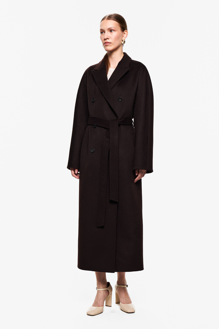 Пальто из шерсти и шелка