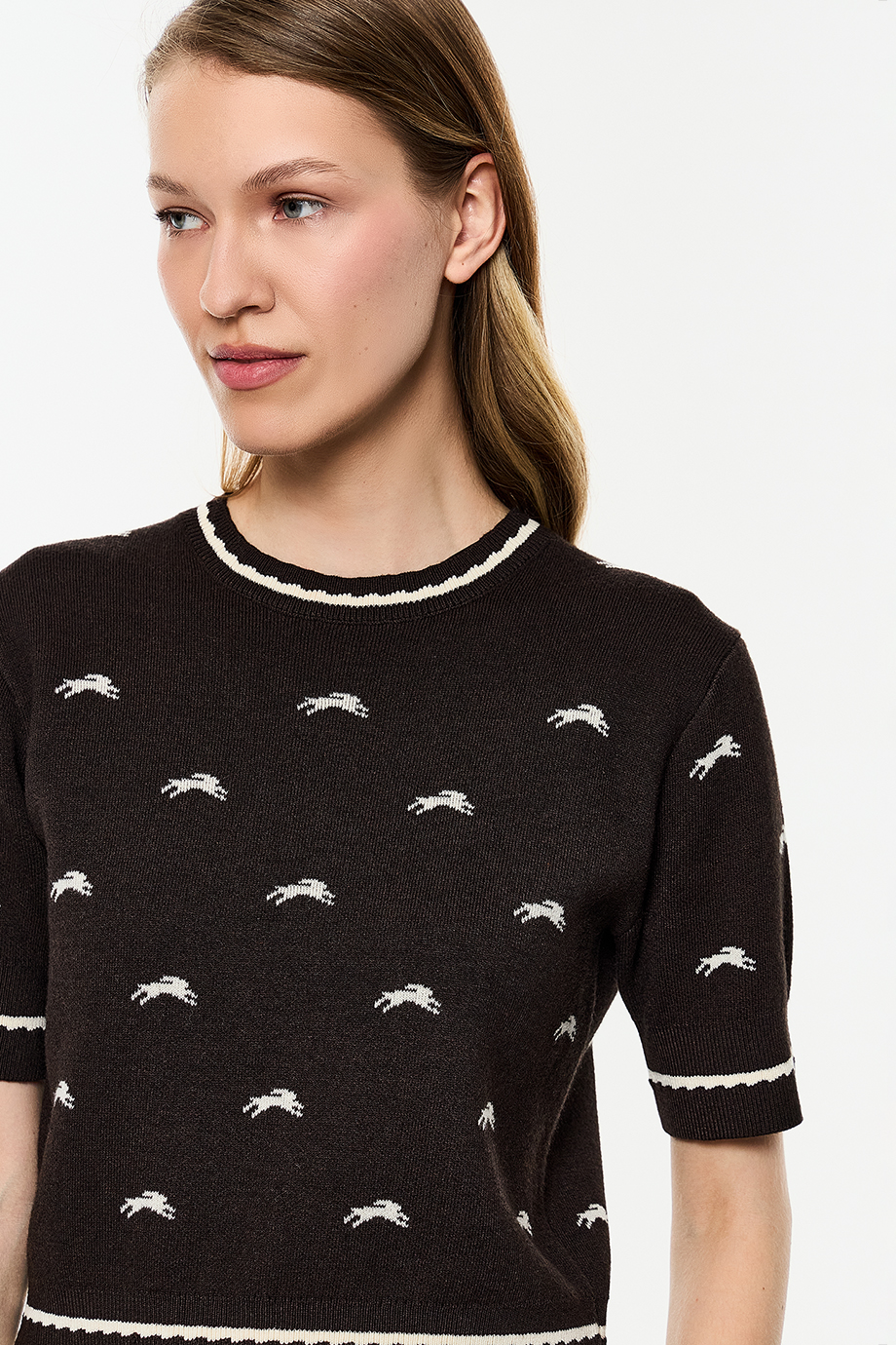 Джемпер с лого-паттерном Джемпер с лого-паттерном