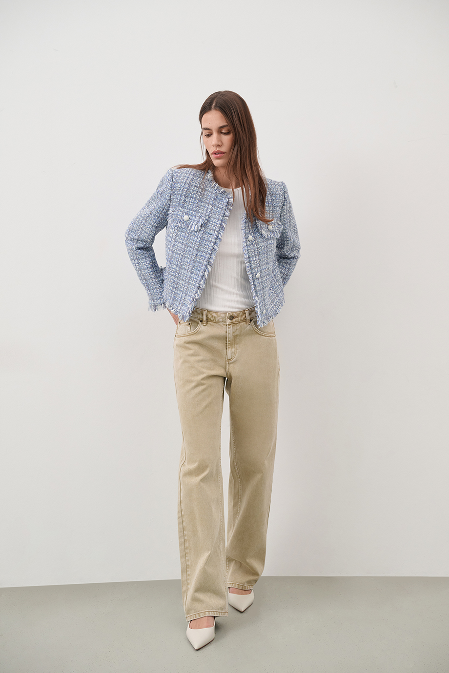 Джинсы Boyfriend с вышивкой