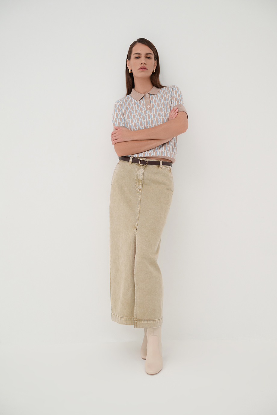 Юбка-карандаш джинсовая