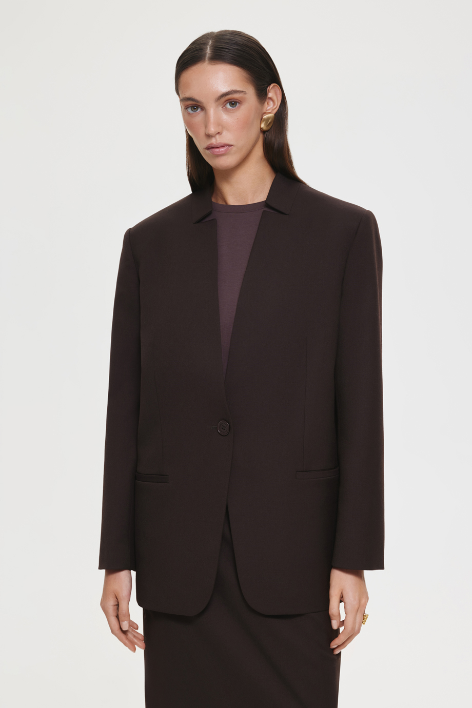 Однобортный жакет Однобортный жакет