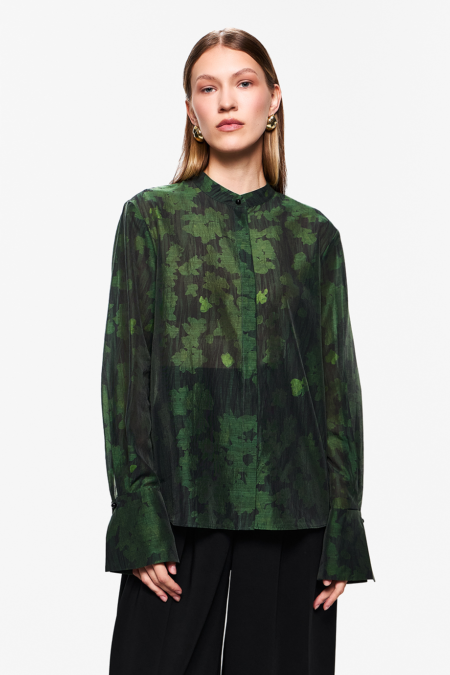 Блузка из тенселя с принтом Блузка из тенселя с принтом