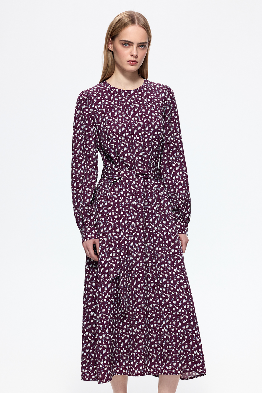 Платье из тенселя с принтом