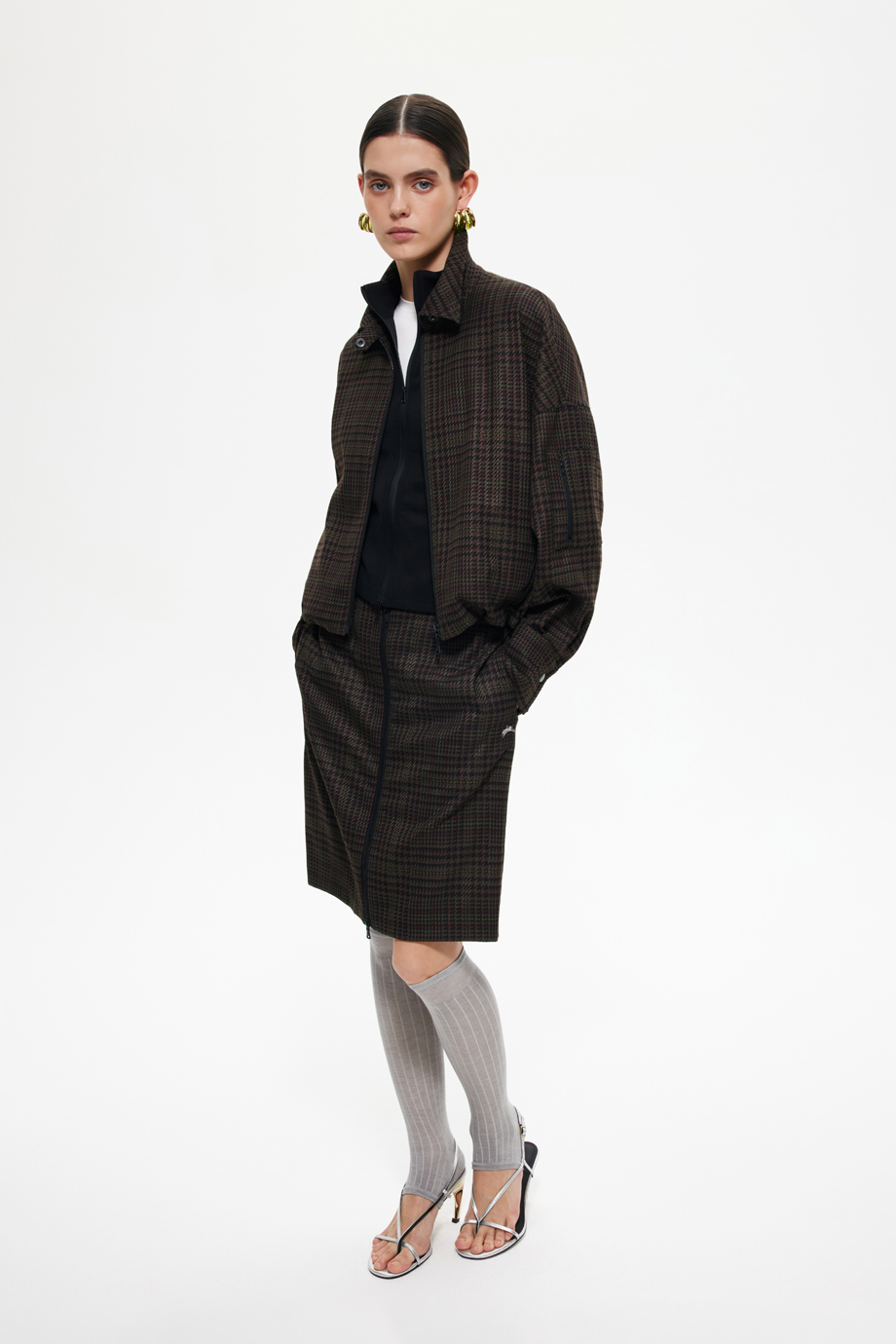 Юбка-карандаш в клетку