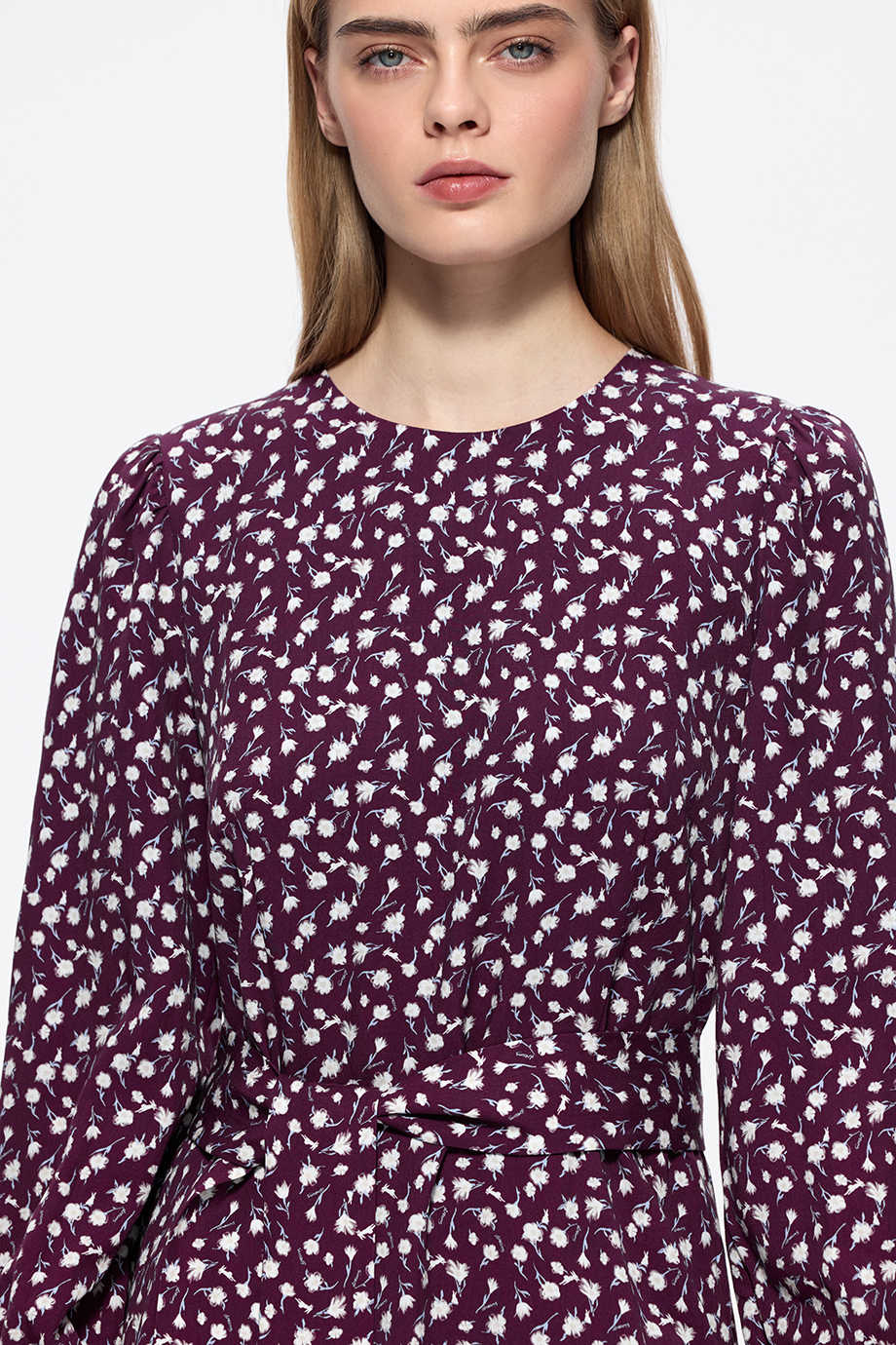 Платье из тенселя с принтом