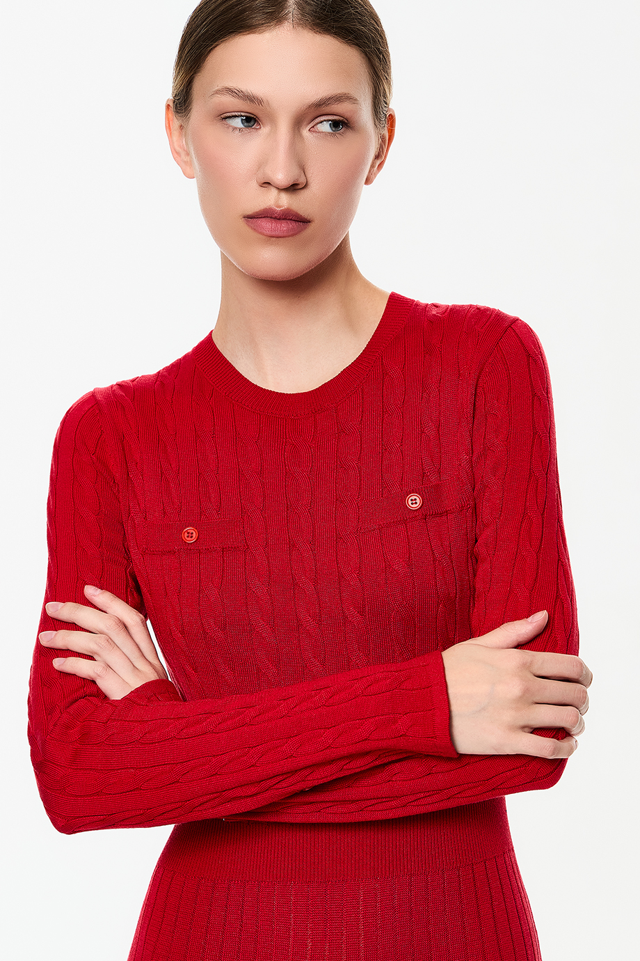 Платье вязаное приталенное