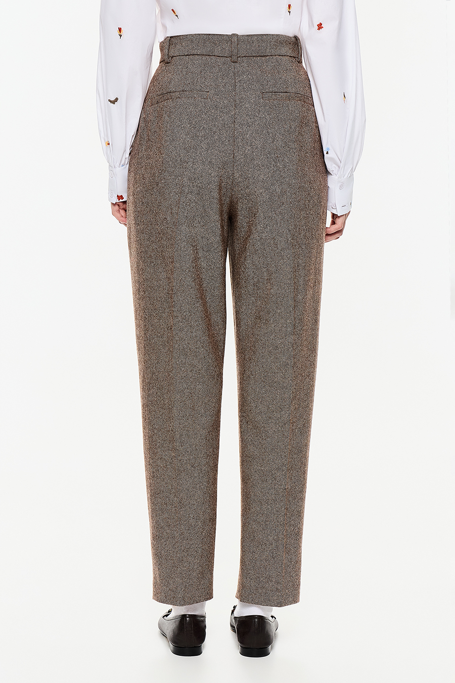 Брюки из шерстяного твида