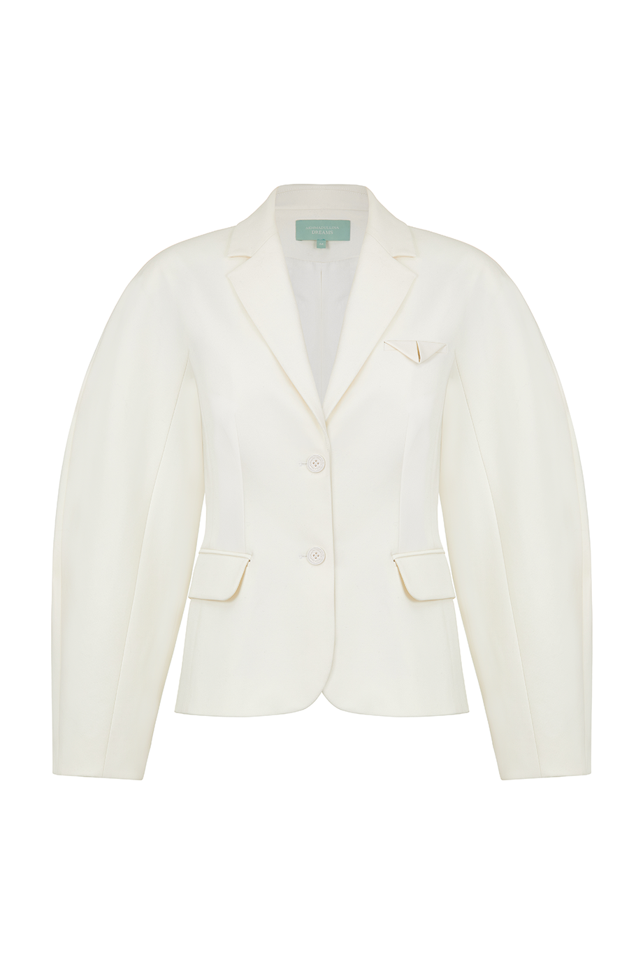 Жакет приталенный с акцентными рукавами