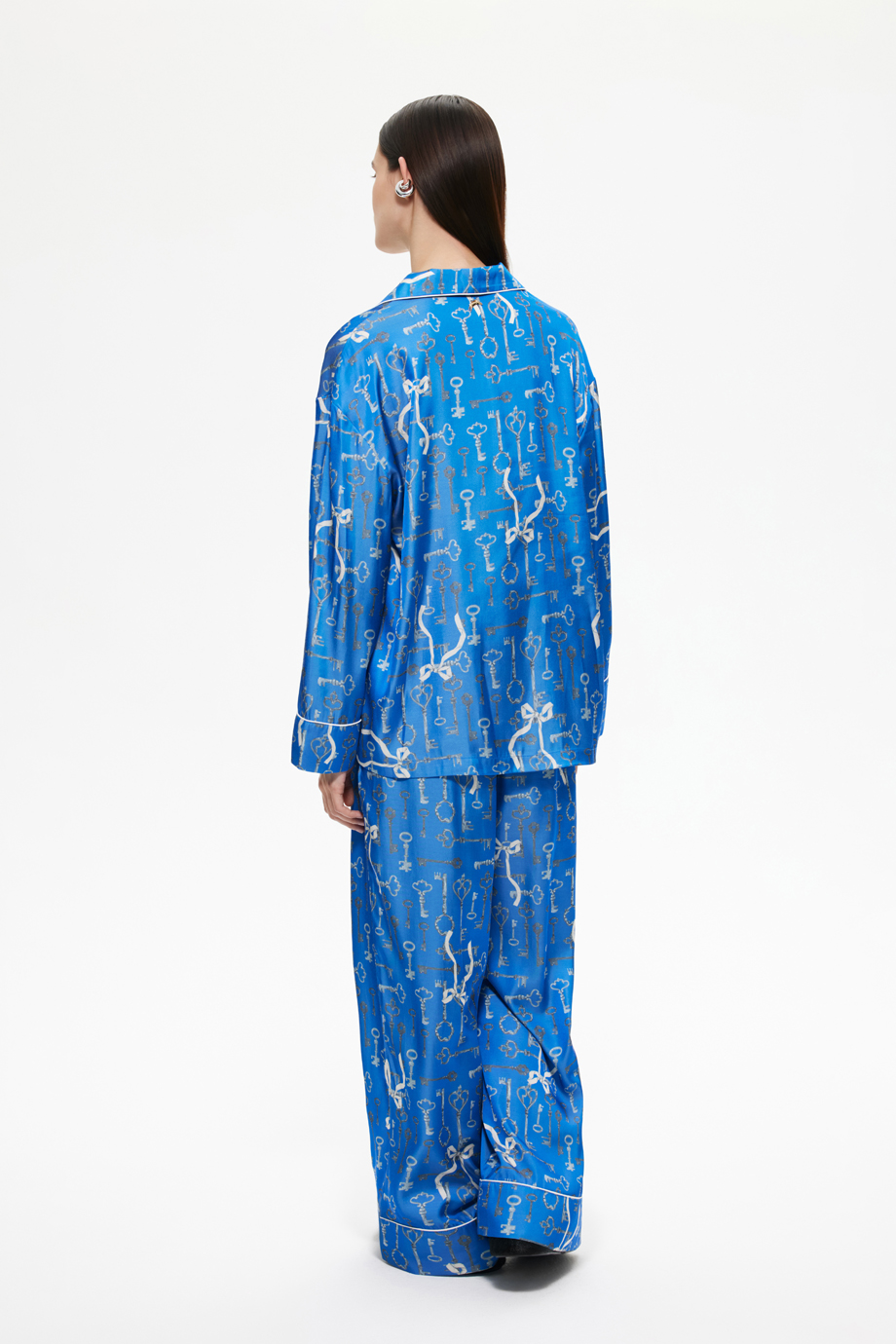 Блузка пижамная с принтом