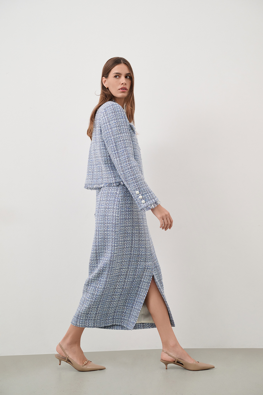 Юбка-карандаш из твида Юбка-карандаш из твида