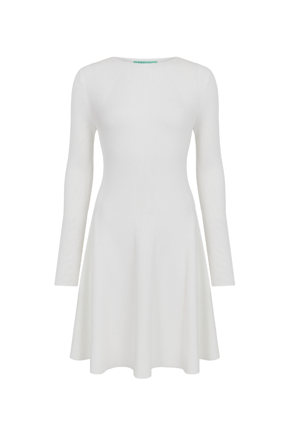 Вязаное расклешенное платье