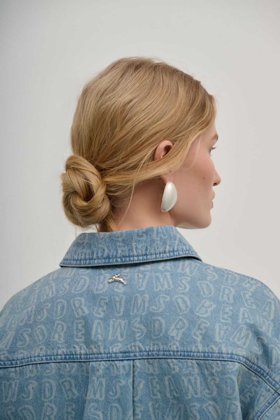 Рубашка джинсовая с лазерным принтом