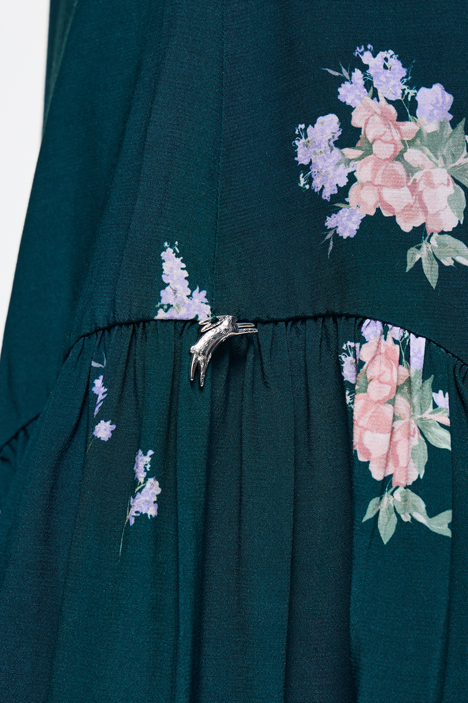 Сарафан с принтом и кружевом