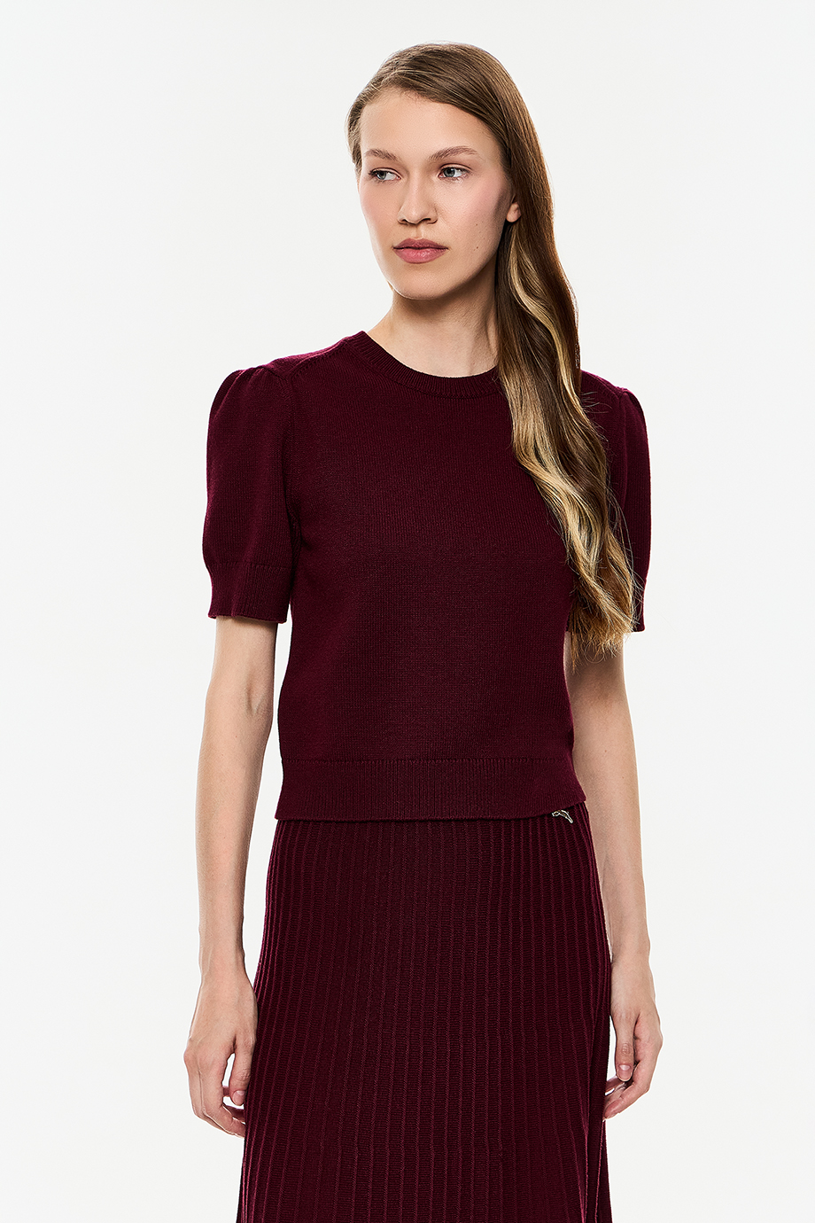 Джемпер с рукавами-фонариками