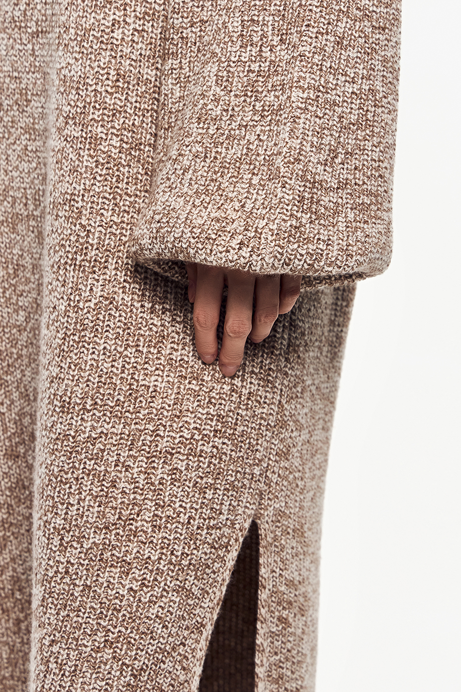 Платье-свитер из пряжи меланж