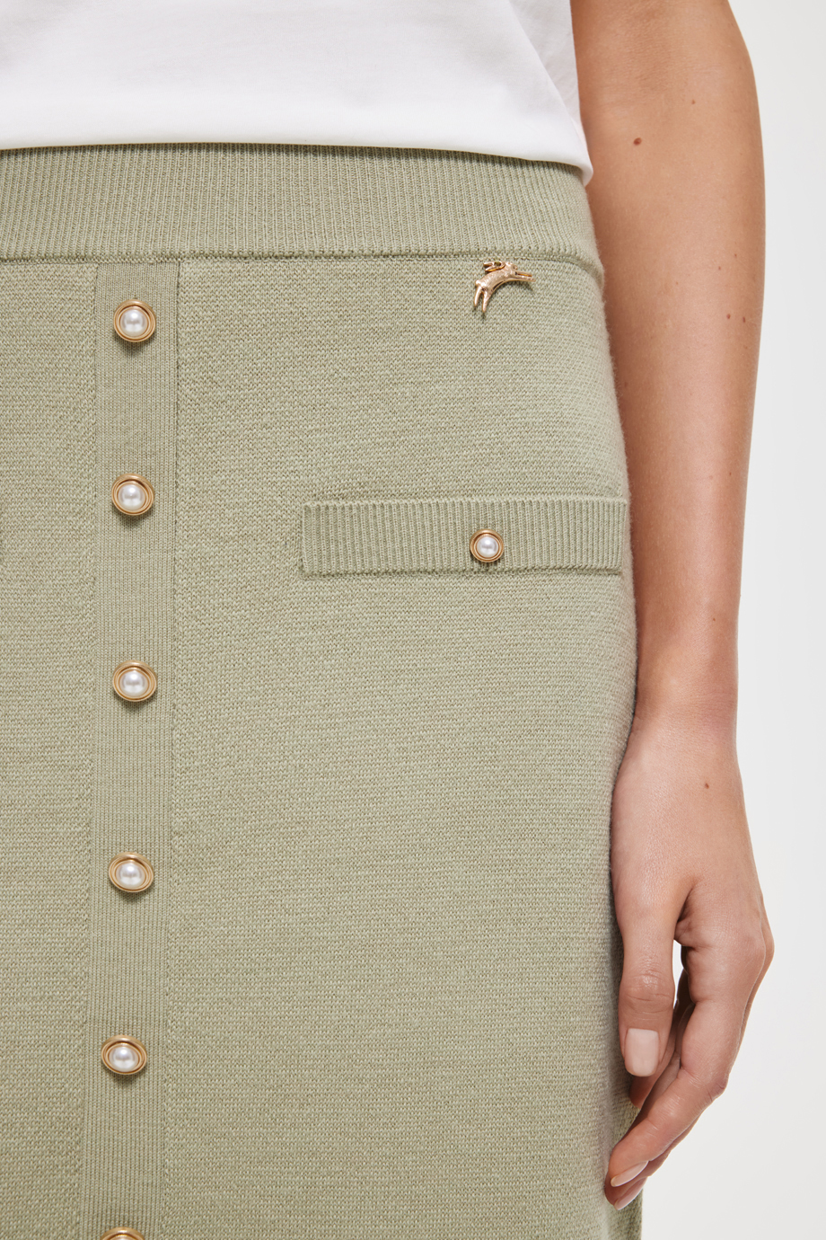 Юбка-карандаш вязаная