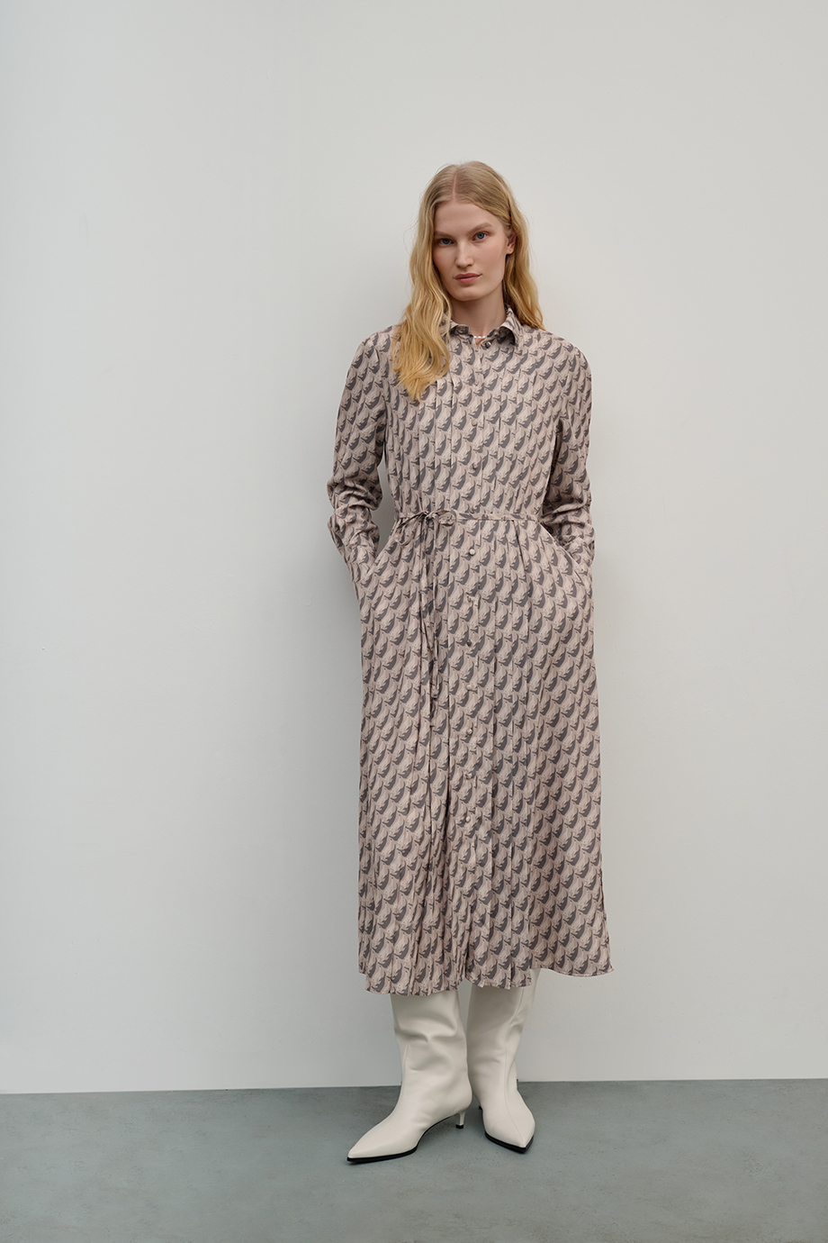 Платье-плиссе с принтом Платье-плиссе с принтом