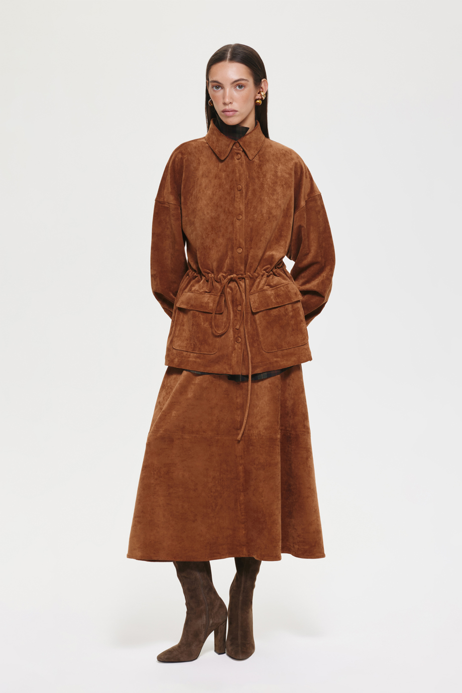 Рубашка из экозамши