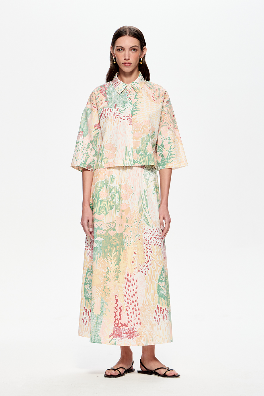 Юбка А-силуэта с принтом