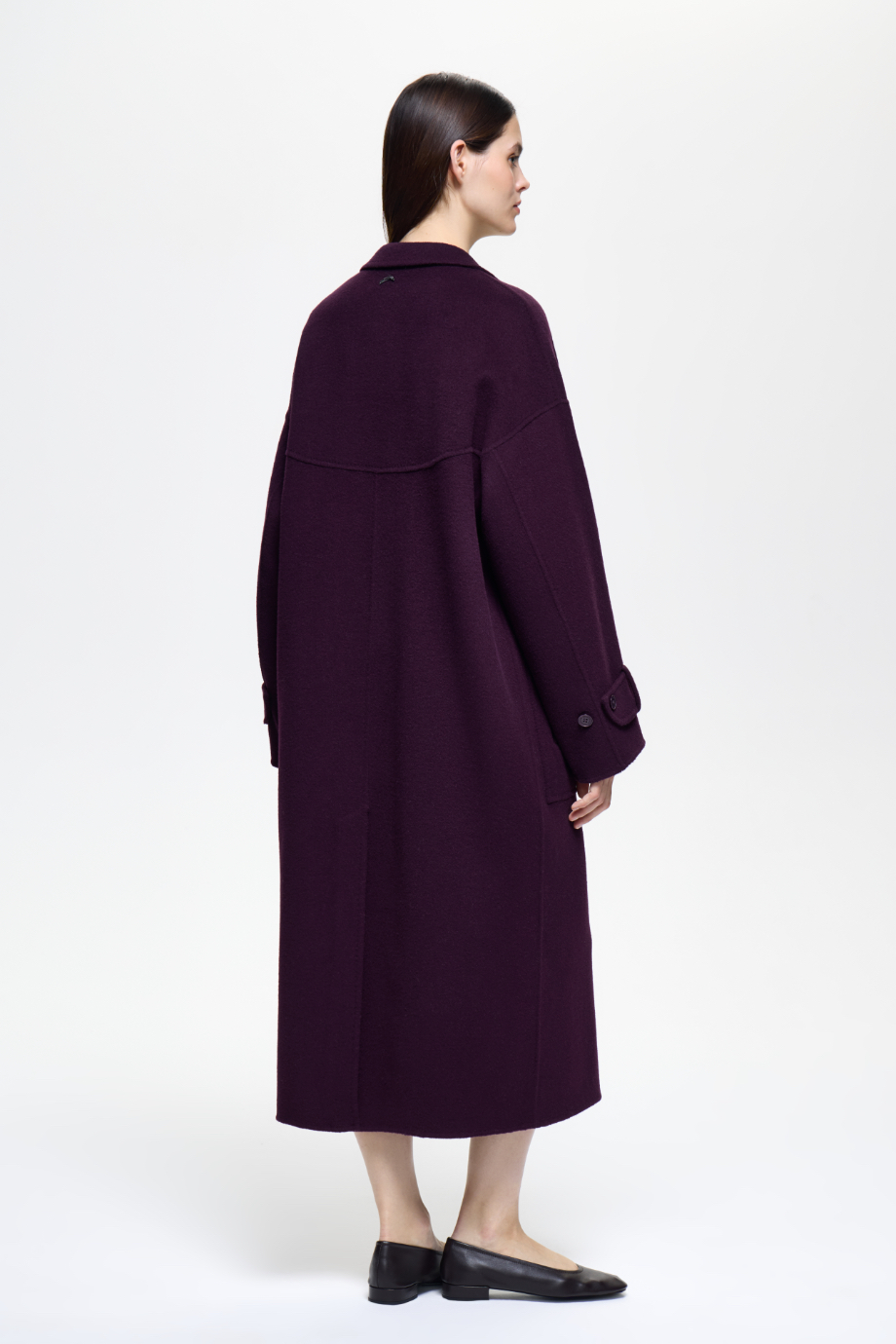 Пальто-кокон из шерсти