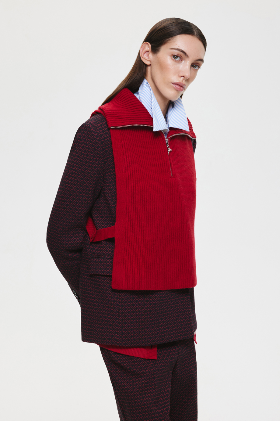 Манишка шерстяная на молнии Манишка шерстяная на молнии