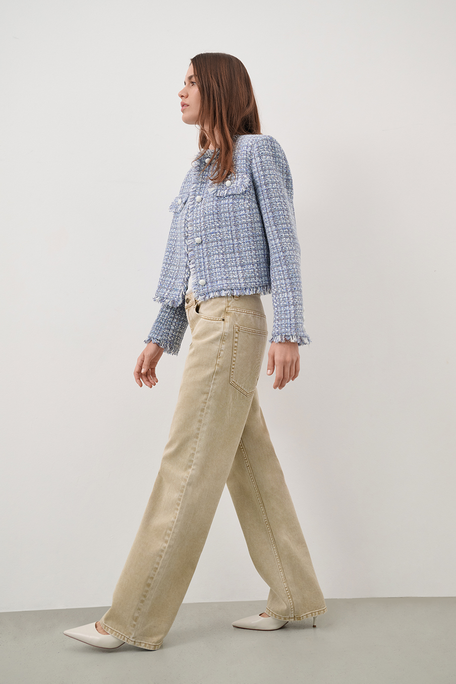 Джинсы Boyfriend с вышивкой