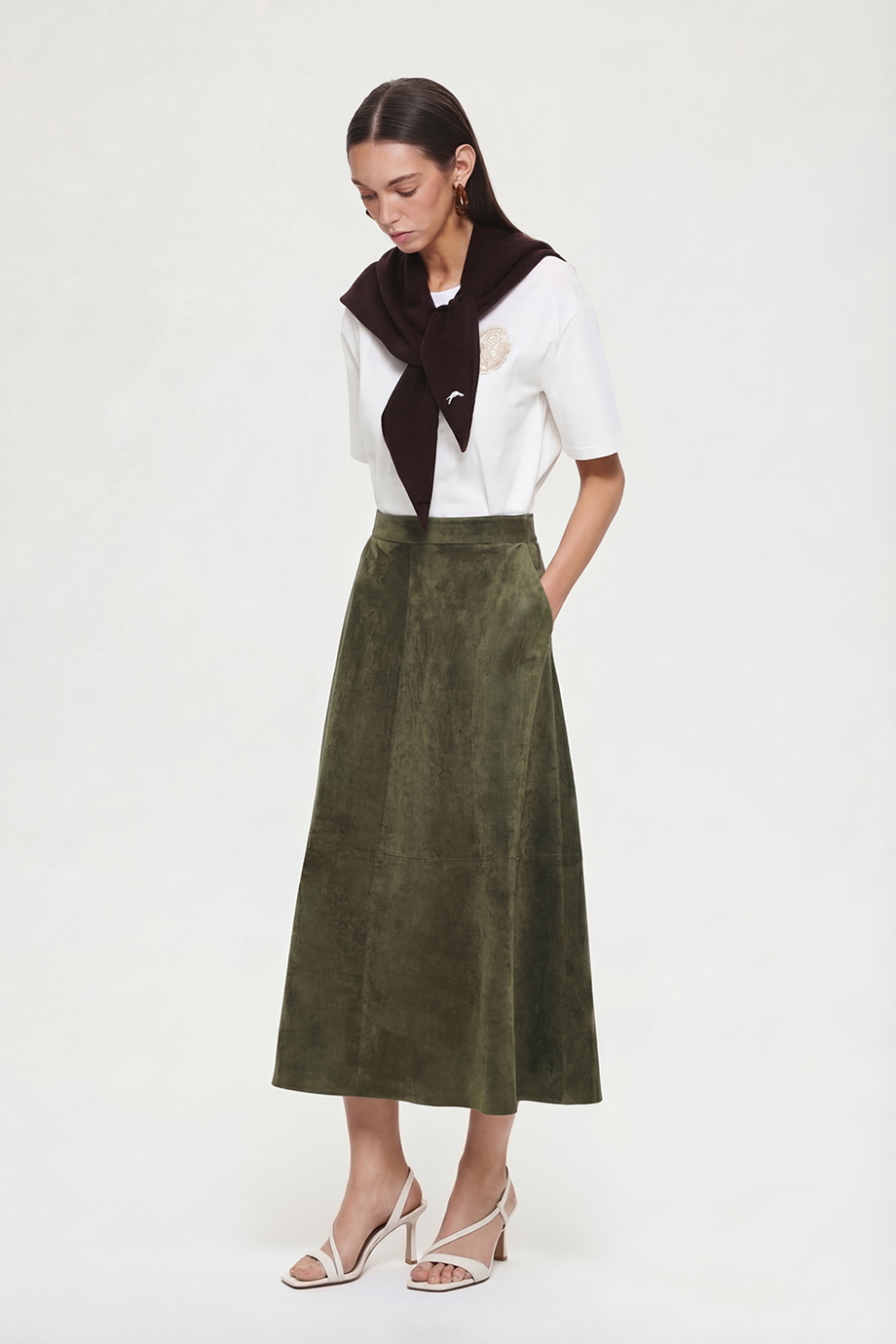 Юбка из экозамши