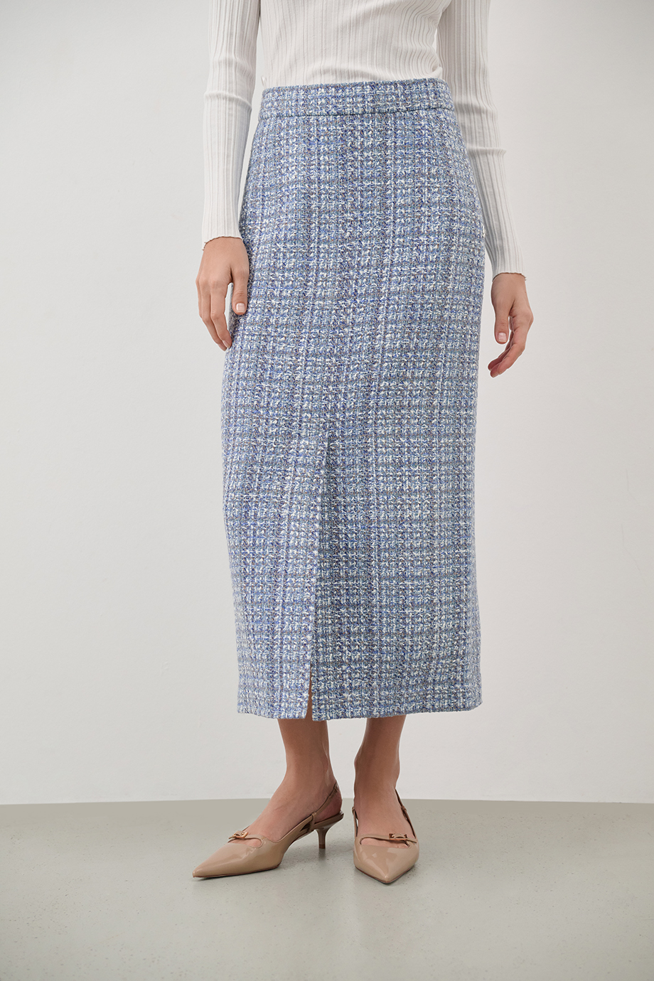 Юбка-карандаш из твида