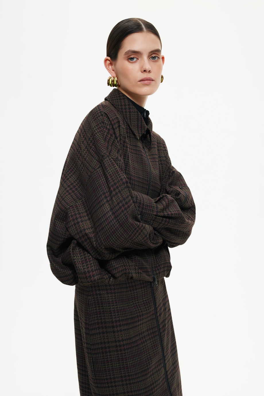 Жакет-бомбер в клетку