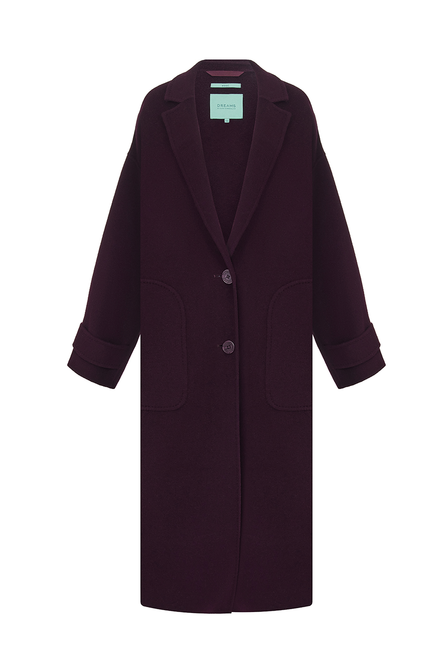 Пальто-кокон из шерсти