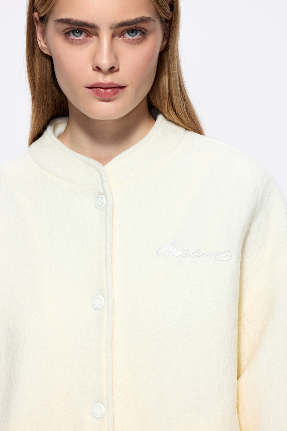 Бомбер из шерстяного букле