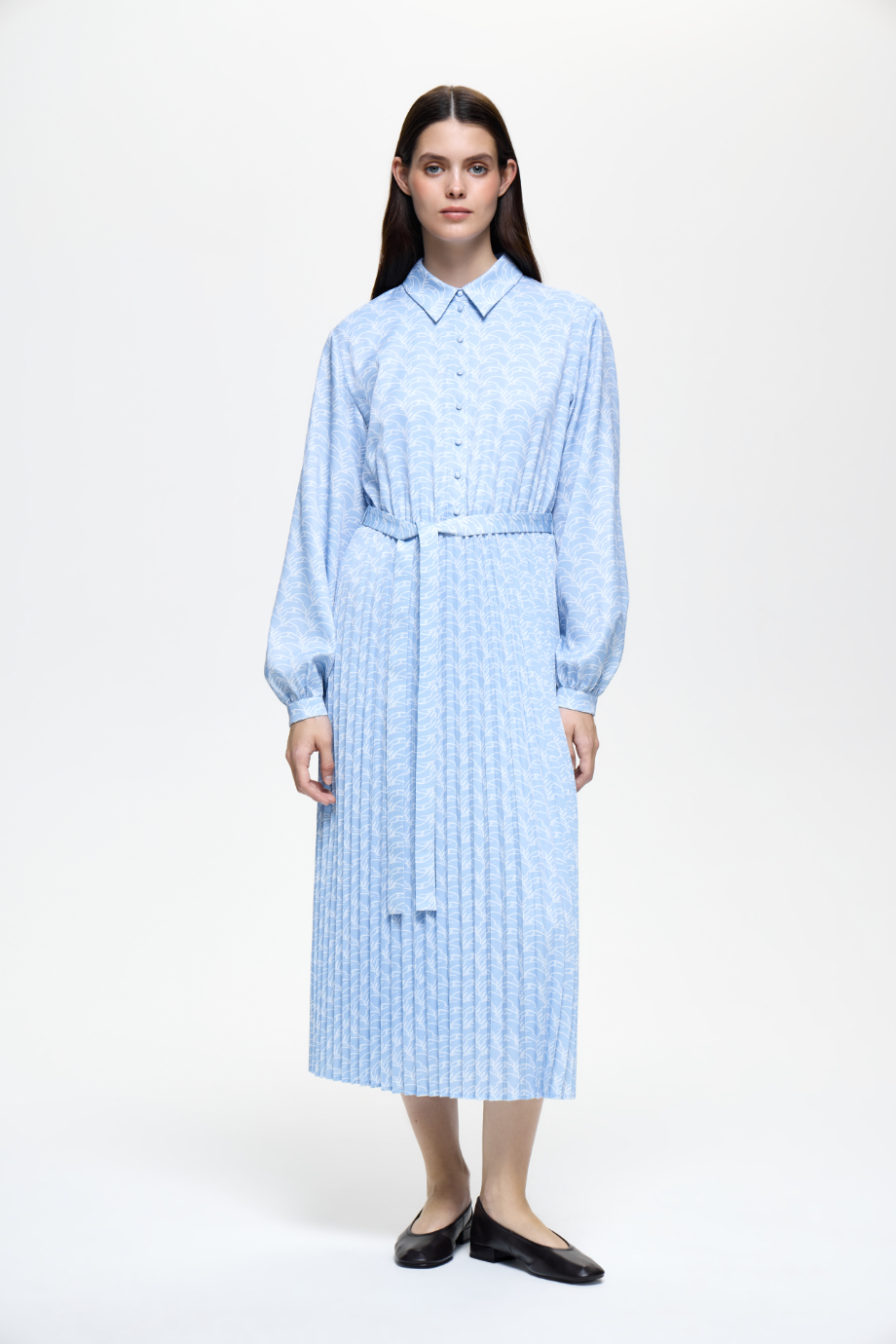 Платье с юбкой-плиссе Платье с юбкой-плиссе