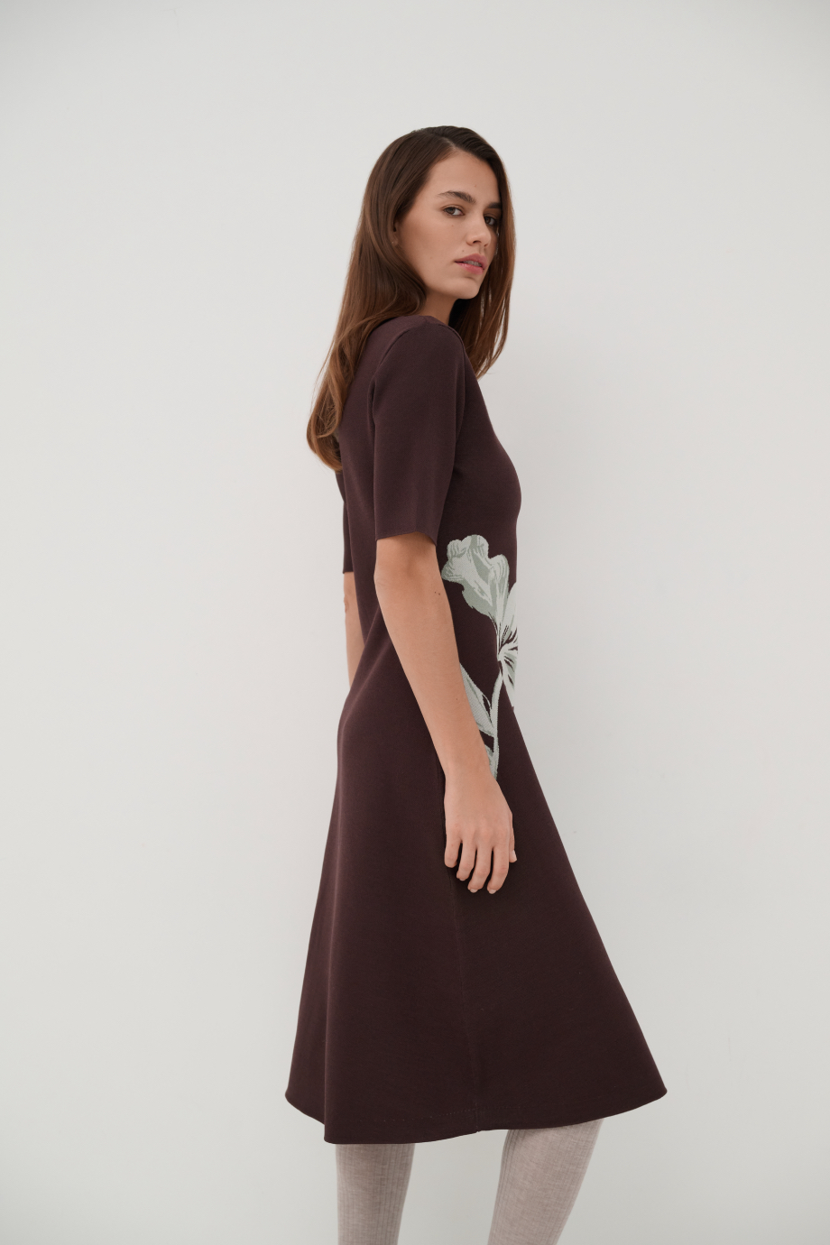 Платье с жаккардовым рисунком